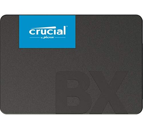 Crucial BX500 480 GB CT480BX500SSD1 Unidad interna de estado sólido, hasta 540 MB/s (3D NAND, SATA, 2.5 Pulgadas)