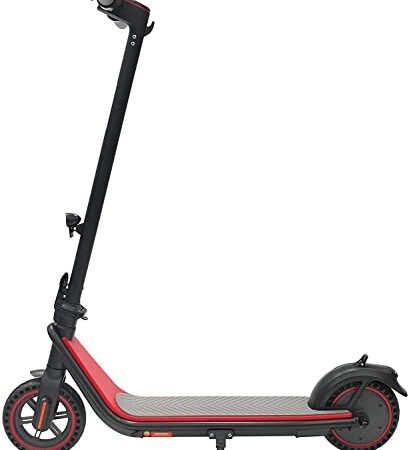 Electrico Scooter Plegable, KUKUDEL Patinete Electrico, Pantalla LCD multifunción y Sistema de frenado DREI, Velocidad máxima 25 km/h, Alcance 30, Peso máximo 100 KG