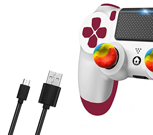 Mando para PS4, Inalámbrico Controlador Bluetooth Gamepad Joystick con Vibración Doble Jack de Audio de Seis Ejes, para PS4/Slim/Pro/PC Console Joystick