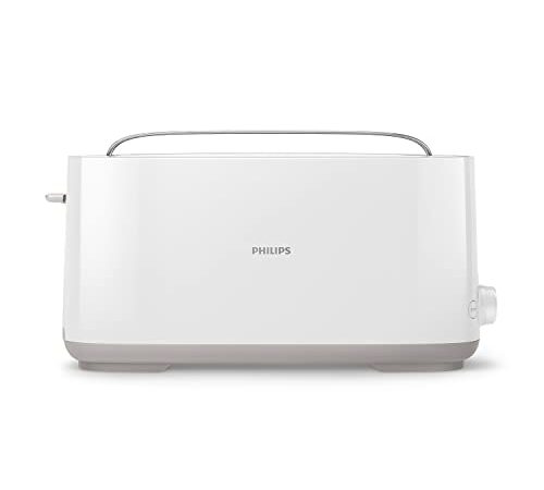 Philips Daily HD2590/00 -Tostador 950w, Ranura Larga, 8 Funciones, Color Blanco