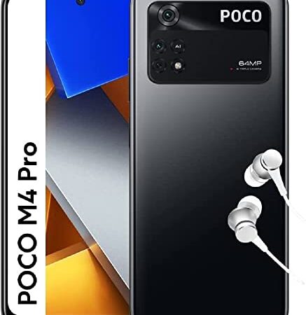 POCO M4 Pro Smartphone 6+128GB, Pantalla de 6.43 pulgadas 90Hz AMOLED DotDisplay, MediaTek Helio G96, Triple Cámara de 64MP, 5000mAh, Power Black, Versión ES