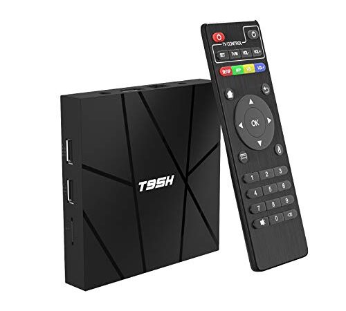 Android 10.0 TV Box 2GB RAM 16GB ROM Smart TV Box, T95H Allwinner H616 Quad-Core 2020 6K TV Box con 64bit, H.265, 3D, 2.4G WiFi, 10 / 100M Ethernet, etc.