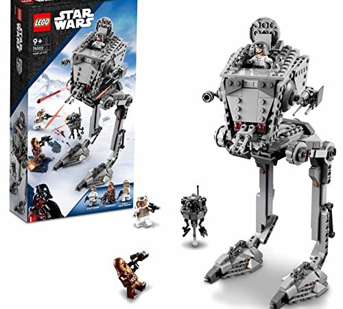 LEGO 75322 Star Wars AT-ST de Hoth, Set de Juego con Walker, Chewbacca y Figura de Droide, Juguete de la película El Imperio Contraataca