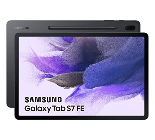 SAMSUNG Galaxy Tab S7 FE - Tablet de 12.4" (WiFi, RAM de 6GB, Almacenamiento de 128GB, Android) - Color Negro [Versión española]