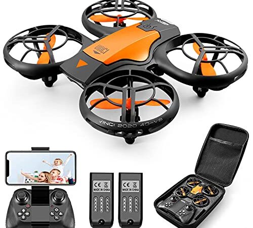 4DRC V8 Drone con Cámara HD, Mini Drone para Niños Adolescentes y Principiantes, Despegue y Aterrizaje con Una Tecla, Control de Gestos, Trayectoria de Vuelo, Vuelo Circular