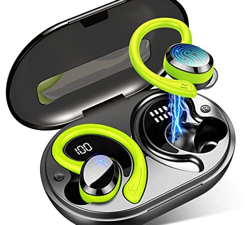 Auriculares Inalámbricos Deportivos, Auriculares Bluetooth 5.3, Cascos Inalambricos con 2 HD Mic, Audifonos Deporte IP7 Impermeable, CVC8.0 Cancelación de Ruido In-Ear Auriculares Running, 48H Estéreo