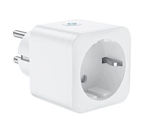 Enchufe inteligente WiFi 16A 3680W, función de voz y control remoto, compatible con Siri Alexa y Google Home, no se requiere concentrador, 1 paquete