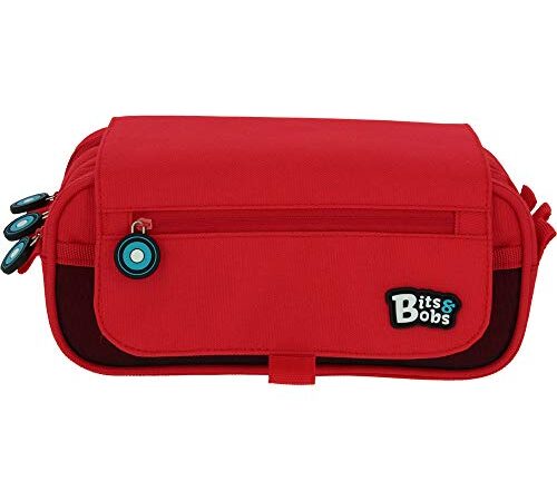 Grafoplás , Estuche Escolar Triple Con Solapa Niños Unisex, Rojo, 23x10x10cm