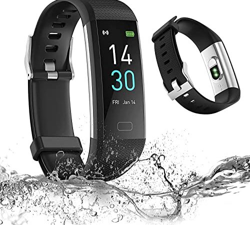 LAOYE Pulsera Actividad Reloj Inteligente Fitness Tracker IP68 Pulsera Inteligente Reloj Contador de Pasos y Calorias Monitor de Sueño Ritmo Cardíaco Pulsera Deportiva para Niños Hombre Mujeres