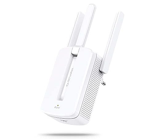 Mercusys MW300RE - Repetidor de WiFi N 300Mbps, Extensor de Red WiFi, Amplificador Inalámbrico, 3 Antenas, Botón WPS, MIMO, Señalización LED