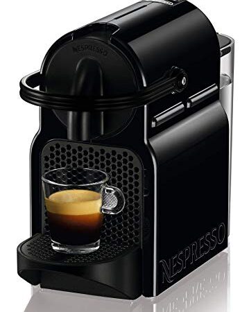 Nespresso De'Longhi Inissia EN80.B - Cafetera monodosis de cápsulas Nespresso, 19 bares, apagado automático, color negro, Incluye pack de bienvenida con 14 cápsulas