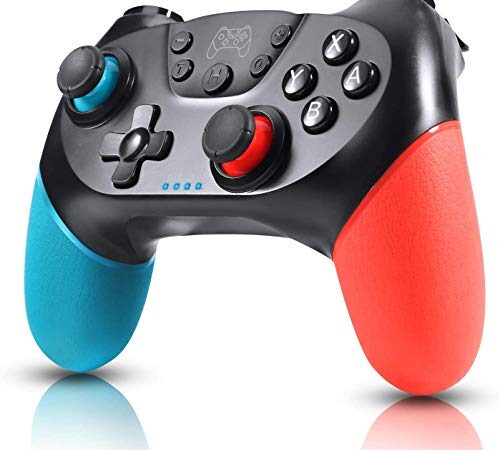 Zexrow Mando para N-Switch, Mando Pro Controller Mando pc Inalambrico con Función Gyro Axis/Dual Shock y Turbo Compatible con N-Switch