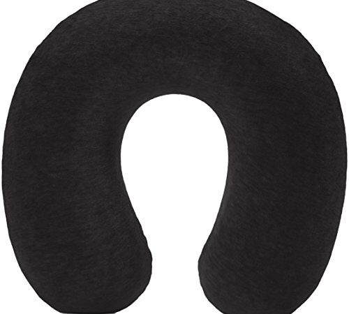 Amazon Basics - Almohada para cuello, de espuma viscoelástica, Negro