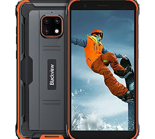 Blackview BV4900 Pro Móvil Libre Resistente,Pantalla 5.7,4GB RAM 64GB ROM 128GB Expandible,Movil Irrompible Carga Inversa 5580mAh Batería,Android 10 Movil Antigolpe,Impermeable Movil,NFC,GPS,Dual SIM