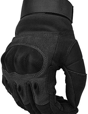 COZOME Guantes de Moto para Hombre, Guante de Verano para Pantalla Táctil con Nudillos Duros, Guantes Protectores para Airsoft Motocross Scooter Ciclomotores ATV Paitball Bicicleta de Montaña