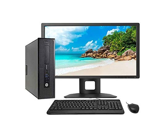 HP EliteDesk 800 G1 - Ordenador de sobremesa + TFT 23'' (Intel Core i5-4570, 3.2 GHz, 16GB de RAM, Disco SSD 240GB + 500GB HDD, WiFi PCI, Windows 10 Pro 64 bits) (Reacondicionado)