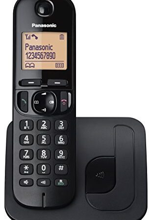 Panasonic KX-TGC210 Teléfono fijo inalámbrico, LCD, Identificador de llamadas, Agenda de 50 números, Tecla de navegación, Modo ECO, Reducción de ruido, Negro