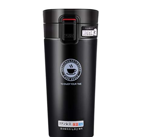 SLOSH Vaso Termico Café Termo Taza Termica Viaje para Llevar Sin Bpa(Negro)