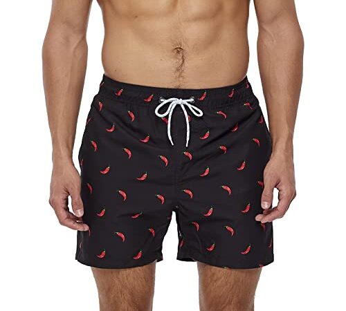 Bañador de Natación para Hombre Color Sólido Pantalones Cortos Bolsillos Laterales con Cintura Elástica Pantalones Cortos de Playa