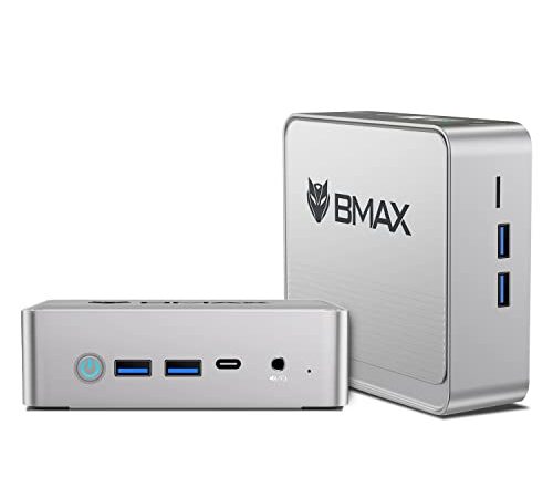 BMAX B3Plus Mini PC 8GB DDR4 256GB Jasper Lake N5095 (bis zu 2,9 GHz) Windows 11 Pro Desktop Computer Dual Network Ports Triple-Screen Display HDMI 2.0×2+Type-C×1/WiFi 5 / Gigabit Ethernet