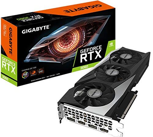 Gigabyte Tarjeta gráfica GeForce RTX 3060 Gaming OC 12 GB V2 LHR, GV-N3060GAMING OC-12GD V2, multicolor