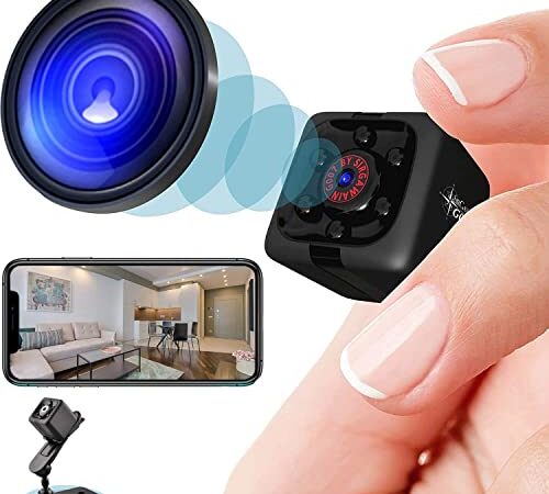 Mini cámara espía Oculta HD 1080P Spy CAM de Vigilancia con Sensor de Movimiento y Visión Nocturna Vigilancia Camara WiFi, Portátil Secreta Compacta Camara para Interior, Exterior