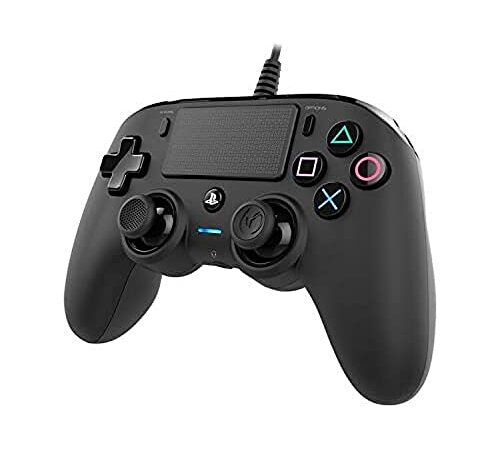 Nacon - Compact Mando con licencia Oficial Sony para PS4 y PC, Gaming Controller con Cable - Negro