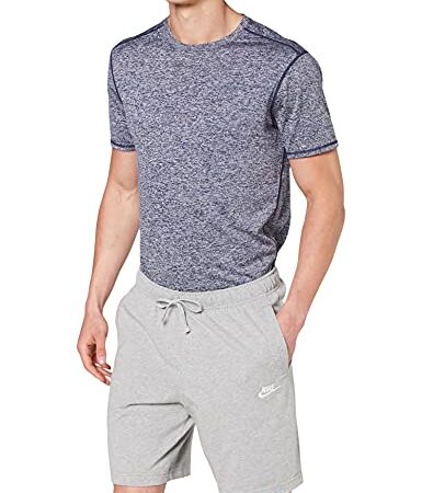 Nike Club Short Jsy - Pantalones Cortos, Hombre, Gris (Dk Grey Heather/White), M