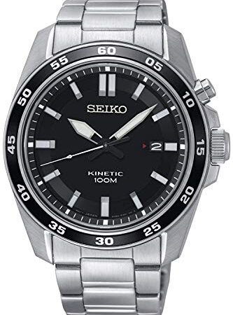 Seiko Reloj Analógico para Hombre de Kinetico con Correa en Acero Inoxidable SKA785P1