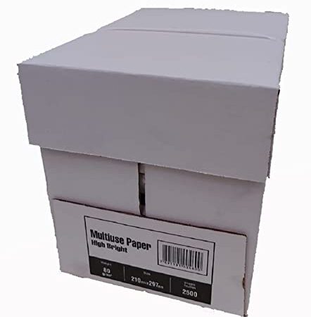 TUTICKET TERMICO - Paquete de Folios A4 de 80gr. Papel Multiusos Blanco para Fotocopiadora e Impresora Multifunción. Pack de 500 Hojas Blancas Din A4. Material Escolar y de Oficina.