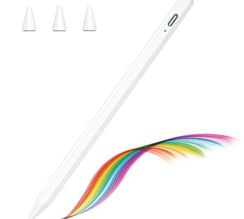 Stylus Pen para iPad,Lápiz para iPad 2018-2022,Lápiz Táctil Pen para iPad 6/7/8/9/10th Gen, iPad Mini 5th/6th Gen, iPad Air 5/4/3th, iPad Pro 11''/12,9''para Escribir/Dibujar/Tomar con Precisión