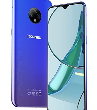 Teléfono Móvil Libres Barato, DOOGEE X95 [2022] Smartphone Libre 256GB (SD), 4350mAh Batería, 3GB RAM+16GB ROM, 6,52 Pulgadas Moviles Baratos 4G Dual SIM Android 10, Triple Cámara 13MP, Face ID - Azul