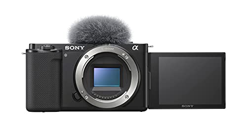 Sony Alpha ZV-E10 | Cámara Vlog con lente intercambiable sin espejo APS-C (pantalla pivotante para vlogs, video 4K, autoenfoque ocular en tiempo real) Negro