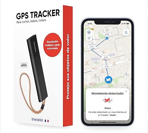 Invoxia Localizador GPS Classic - Suscripción Incluida - para Coches, Motocicletas, Bicicletas, Niños - Alertas de Movimiento e Inclinación - hasta 6 Meses de Vida de la Batería