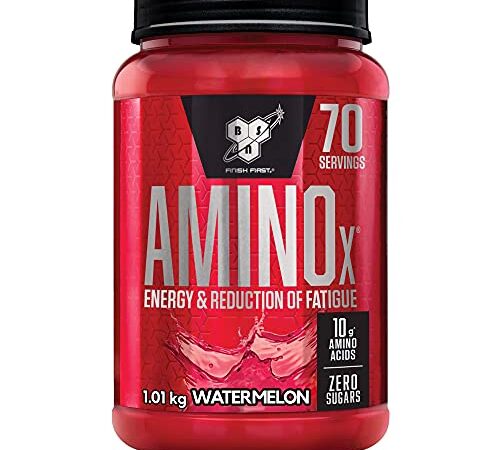 BSN Nutrition Suplemento Amino X con Vitamina D, Vitamina B6 y Aminoácidos, Sabor Sandía, 70 Porciones, 1 kg