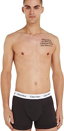 Calvin Klein Trunk 3pk Bóxer, Black (Black), L Hombre (Pack de 3)