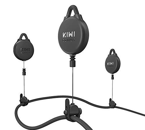 KIWI design Gestión de Cable VR, 6 Packs Sistema de Suspensión VR para HTC Vive/Pro/Oculus Rift/Oculus Rift S/Sony Playstation VR/Microsoft MR/Samsung Odyssey Accessori VR(Negra)