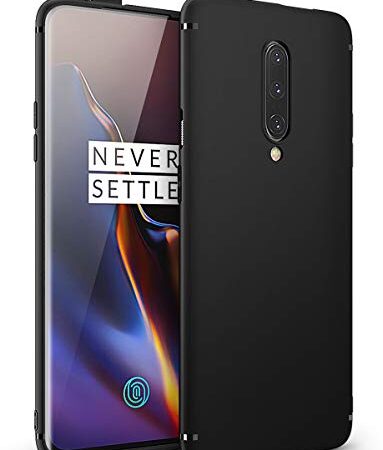 BENNALD Funda Compatible con Oneplus 7 Pro, TPU Silicona Fundas para Oneplus 7 Pro Carcasa Oneplus 7 Pro Silicona Funda táctil Funda Mate Funda TPU Suave y Flexible Carcasa para Oneplus 7 Pro- Negro