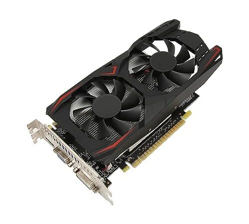 Bewinner Tarjetas Gráficas de Escritorio GTX1050Ti, Tarjeta de Video para Juegos de PC DDR5 de 4 GB de 128 bits con DVI VGA HD, Tarjeta Gráfica GPU de Perfil bajo, Tarjeta Gráfica