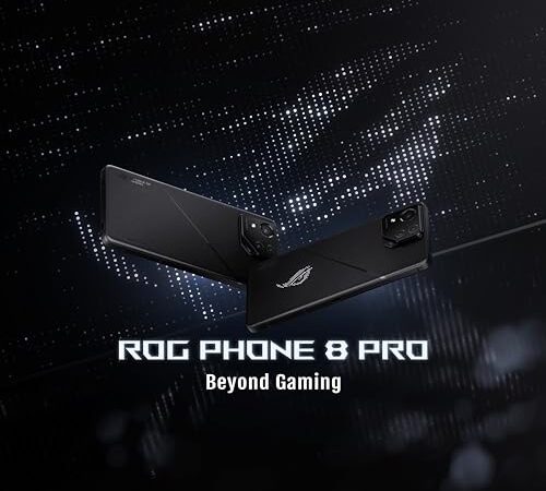 ASUS ROG Phone 8 Pro, EU Official, Phantom Black, 16GB RAM 512GB Memoria, Snapdragon 8 Gen 3, 6.78" AMOLED 165Hz, Cámara de 50MP con Gimbal