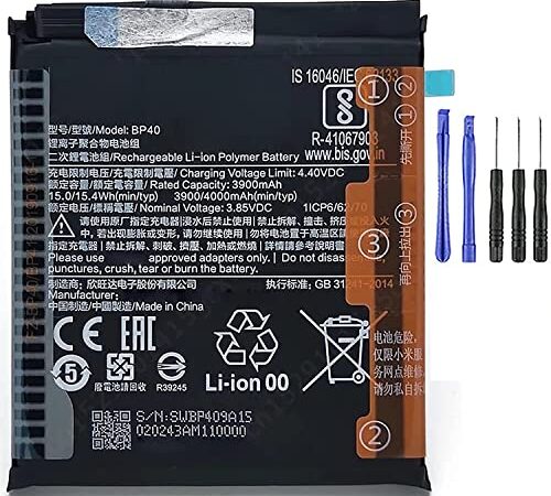 Batería compatible con XIAOMI BP40 para MI 9T PRO - REDMI K20 PRO de 4000 mAh de alta capacidad con kit de desmontaje incluido