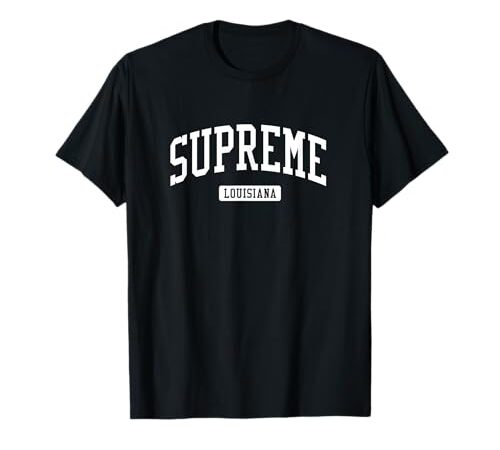 Diseño deportivo deportivo vintage de Supreme Louisiana LA Camiseta