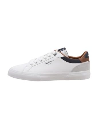 Pepe Jeans Kenton Court M, Zapatilla Hombre, Blanco, 43 EU