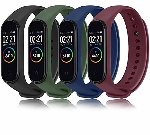 Wanme Correa Compatible con Xiaomi Mi Band 4 Xiaomi Mi Band 3 Pulsera, Silicona Reloj de Recambio Banda Coloridos Correa para Xiaomi Mi Smart Band 4/3